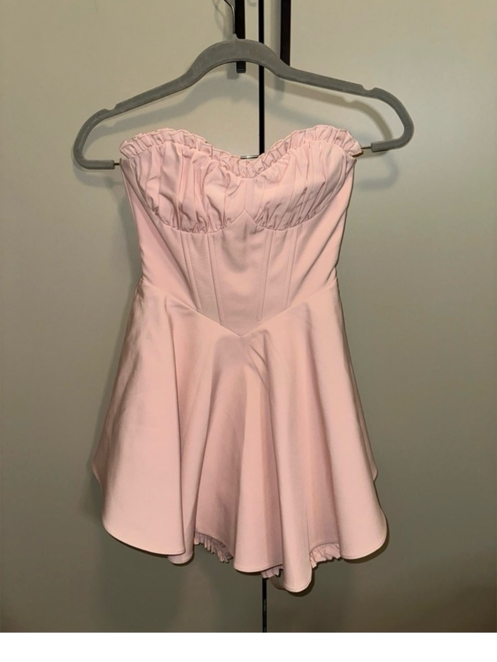 LEAU Genoa Corset Pink Flare Mini Dress Size XS - Picture 4 of 8